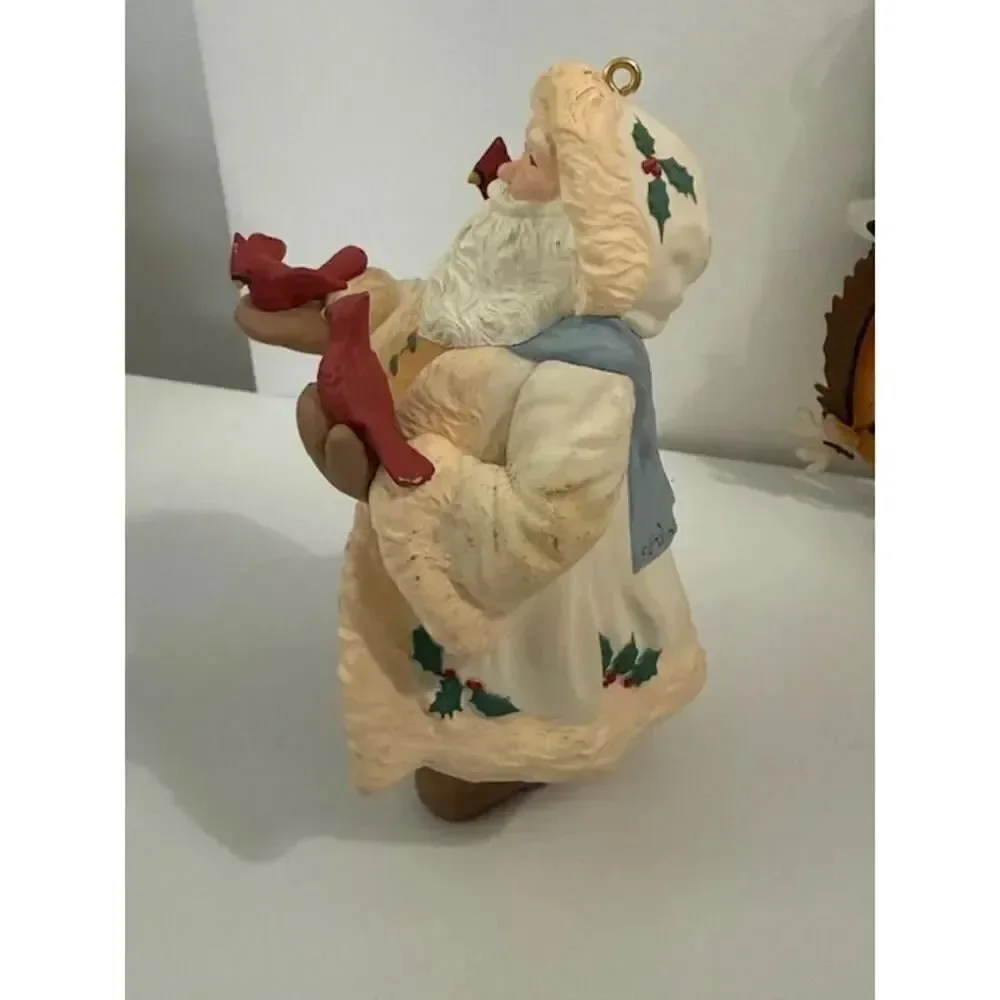3 Santa Claus Ornaments Hallmark 1991 and 1997 Cowboy Bucking Reindeer